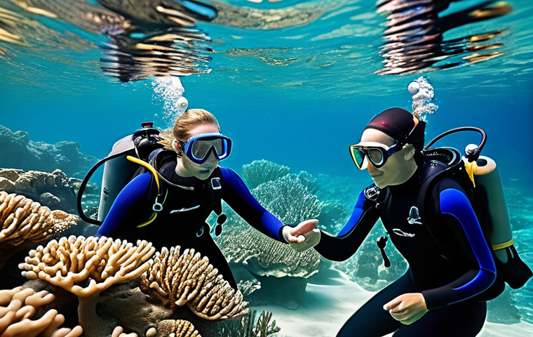레저스포츠지도자 분야별 연봉 분석 - **Prompt 1: Professional Diving Instructor with Students in the Red Sea**
"A professional diving...