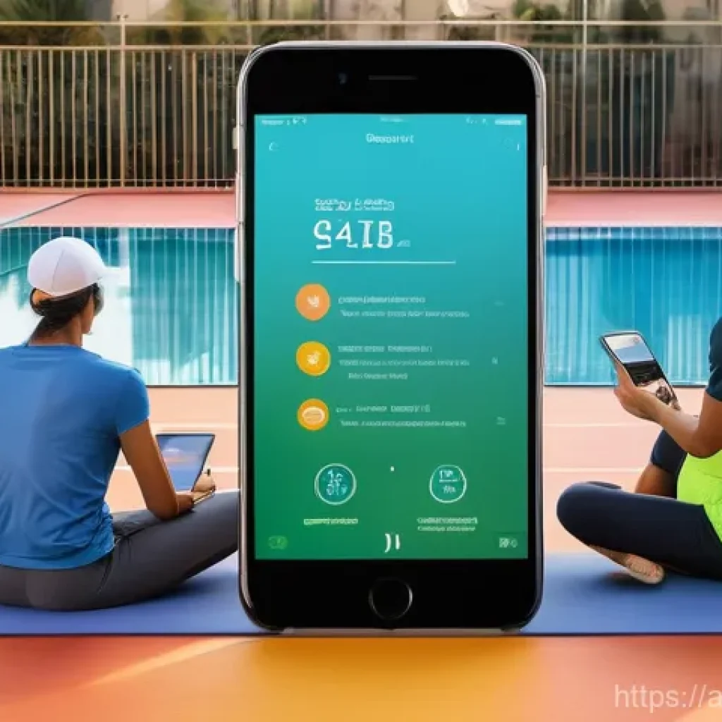 레저스포츠지도자 관련 스타트업 아이디어 - **Prompt 1: Digital Platform for Recreational Sports in an Arab Context**
    "A vibrant, high-angle...